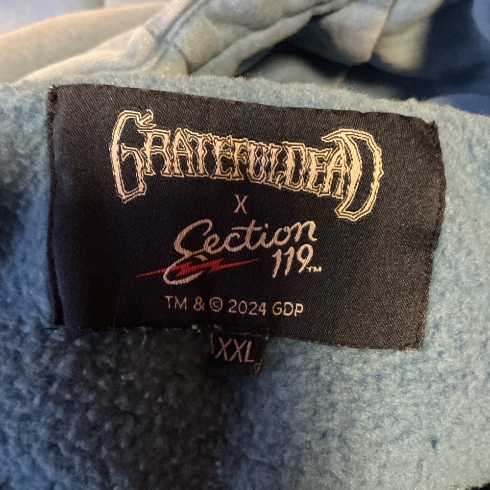 Section 119 Grateful Dead Hoodie XXL Blue Dancing Bear Deadhead Sweatshirt - Picture 2 of 16